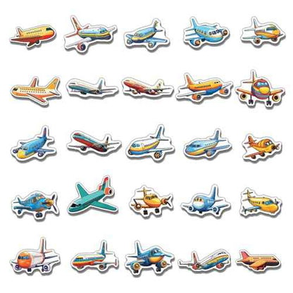 Pack 50 Pcs Airplane Stickers for Water Bottles Waterproof Laptop Luggage Computer Scrapbooking Cups Teens Adults Girls Boys Students Aesthetic Sticker Packs Small Vinyl Decals