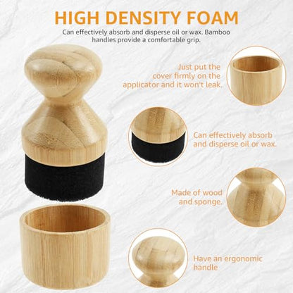 Cutting Board Oil Wax Applicator with Lid and Ergonomic Handle Wood Cutting Board Oil Applicator Versatile Mineral Oil Wax Applicator for Wood Cutting Boards Wooden Spatula