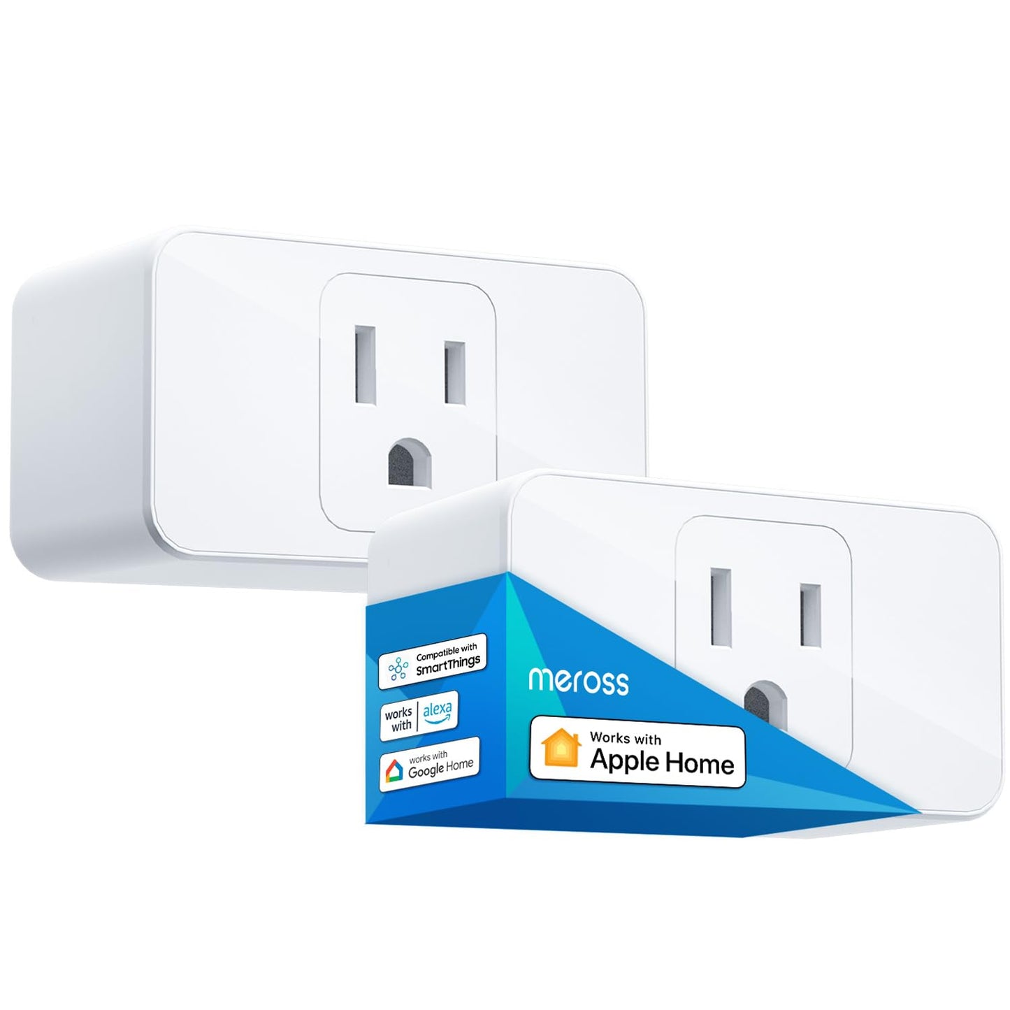 Meross Smart Plug Mini Support Apple HomeKit, Siri, Alexa, App Control, Timer, 15A & Reliable WiFi Outlet, No Hub Needed, 2.4G WiFi Only, 4 Pack