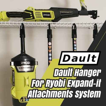 DAULT American-Made Heavy Duty Garage Storage Hooks for Ryobi Expand-It Attachments | Tool Organizer Hangers | Wall Mount Utility Hooks | Set of 3 | Made in U.S.A. (Patented)