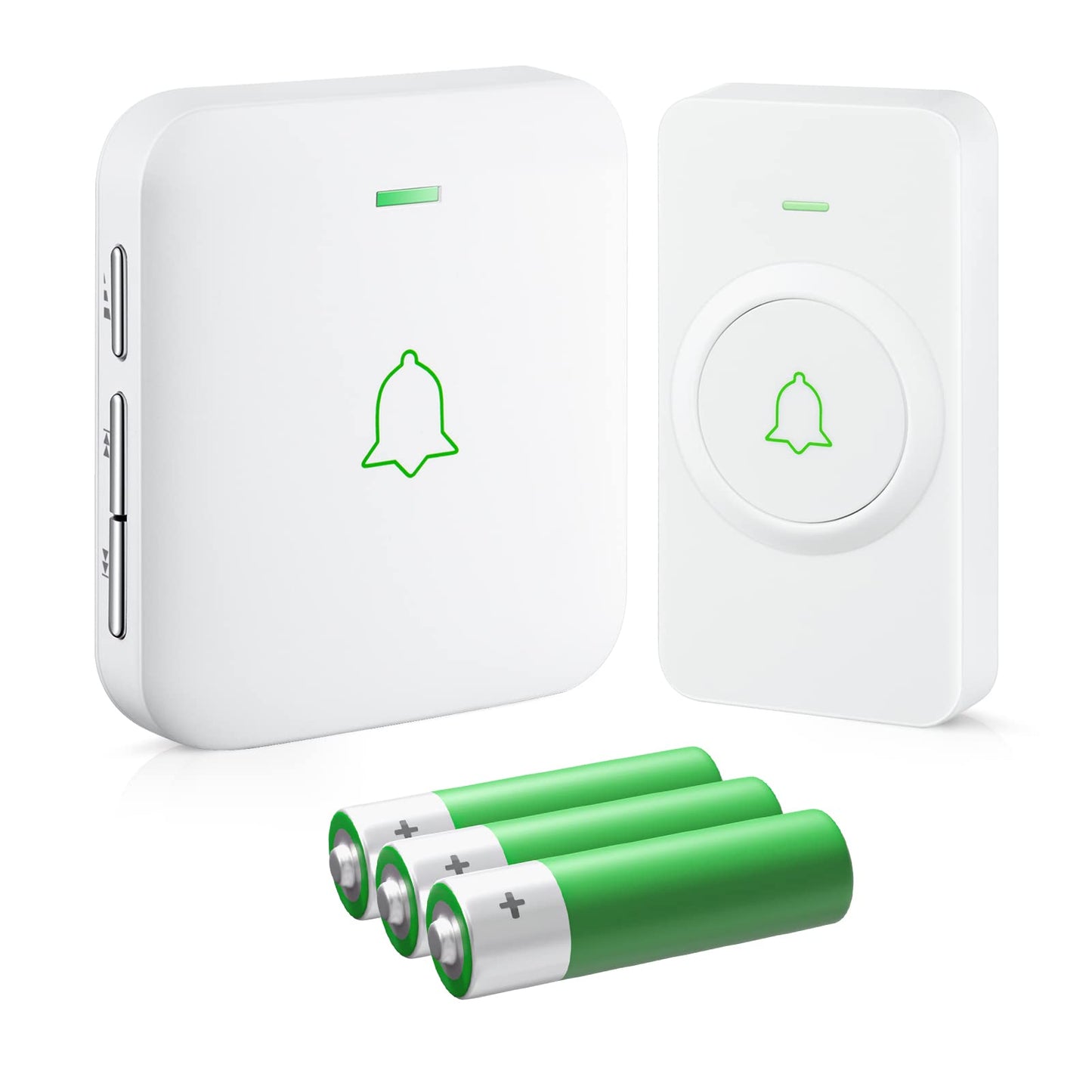 AVANTEK Wireless Door Bell, BA-11 Waterproof Battery Operated Doorbell Chime Operating at 1000 Feet, Portable Door Chime kit with 52 Melodies, 5 Volume Levels, and CD Quality Sound
