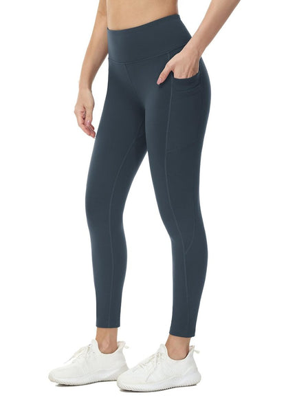 baleaf Fleece Lined Leggings Women Water Resistant 25" Petite Winter Warm Legging Thermal Running Tights Yoga Hiking Pants Grey S