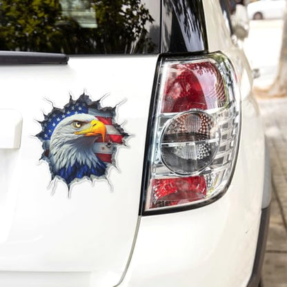 Pack 3 Pcs American Eagle Sticker for Cars Vehicles Trucks Laptops Hard Hats Helmets Car Window Bumper Stickers Waterproof Removable Vinyl Wall Decals Exterior Laptop Accessories