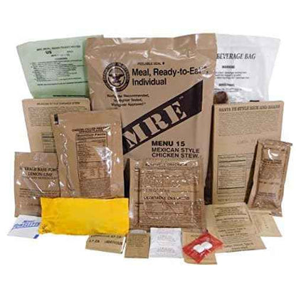 Genuine Military MRE Meal with Inspection Date September 2017 or Newer (Chili Macaroni)