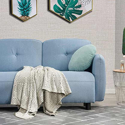WAPANE Grasscloth Peel and Stick Wallpaper 15.7" x 196.8", Faux Linen Contact Paper for Cabinets/Countertops Removable, Textured Wall Paper Self Adhesive, Vinyl Fabric Wallpaper Waterproof
