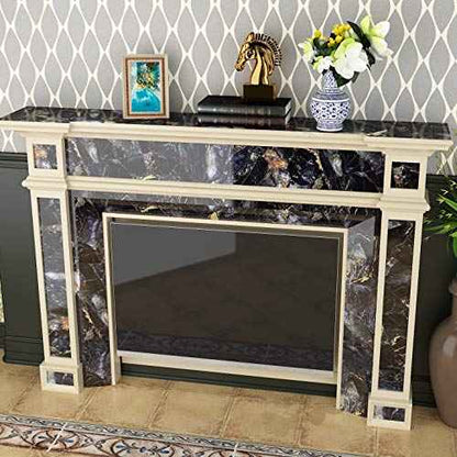 Livelynine Blue Gem Marble Contact Paper Self Adhesive Wallpaper Peel and Stick Countertops for Kitchen Cabinet Table Desk Bathroom Counter Top Covers Waterproof Removable 15.8x78.8 Inch