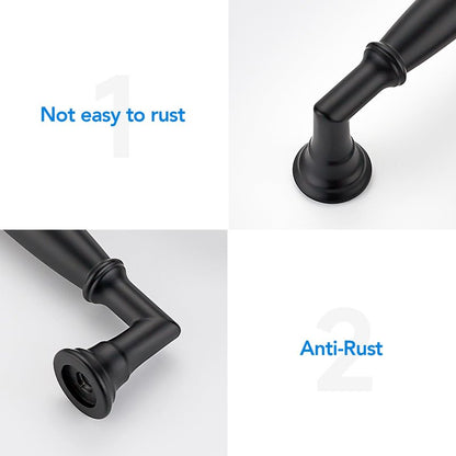 HOME EDIT 5 Pack 3-3/4 Inch Matte Black Cabinet Handles Solid Zinc Alloy Pulls for Kitchen, Dresser, Closet & Bathroom Cabinets Hardware