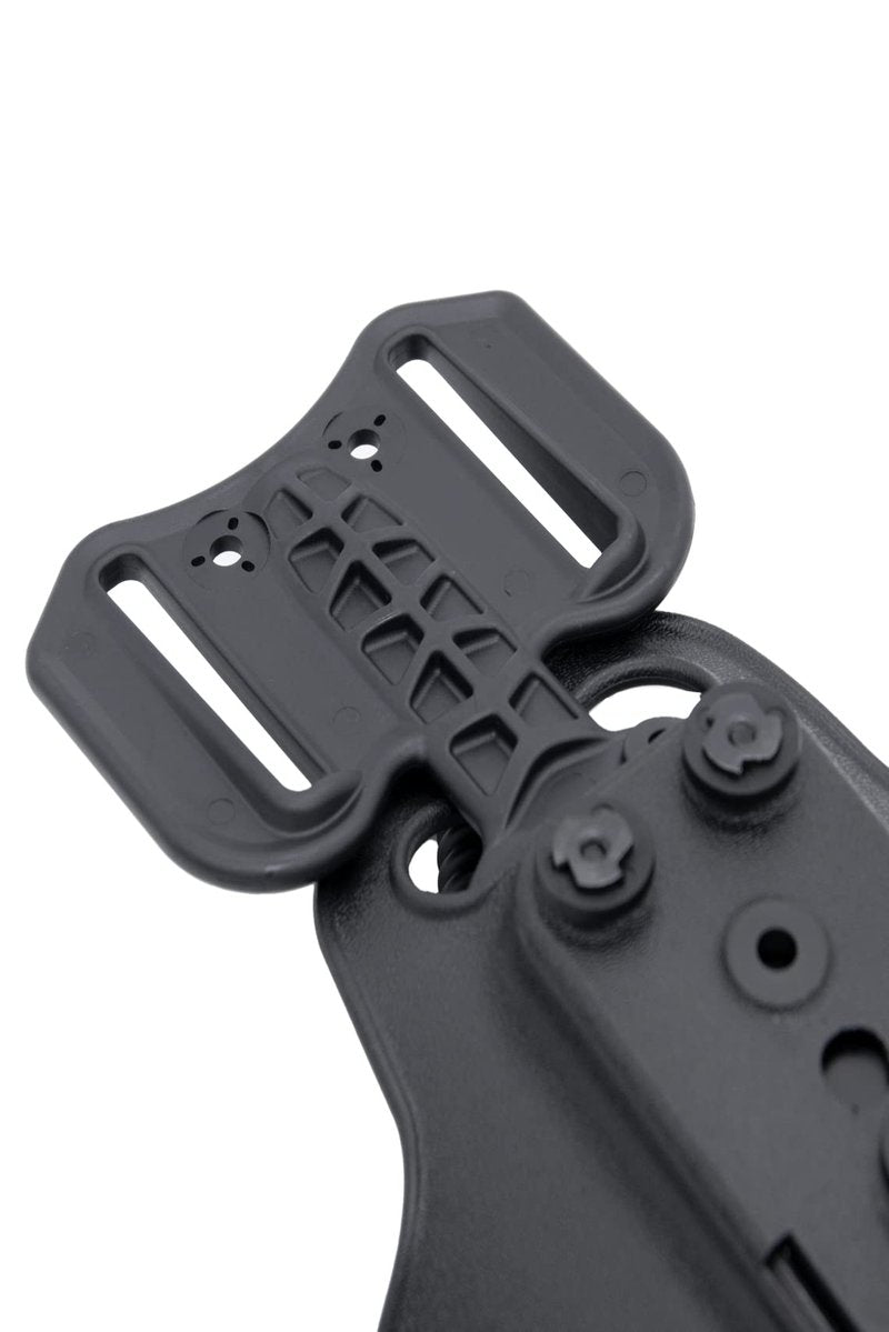 SAFARILAND Drop Flex Adapter with Single Strap Leg Shroud for Gun Holsters, Assembly Polymer,Black