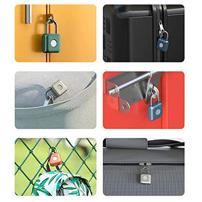 Fingerprint Padlock eLinkSmart Combination Lock - Gym Locker Lock Keyless Gold Color: Fingerprint Lock Biometric Metal Digital Padlock for Gym Locker, School Locker Backpack Suitcase Luggage