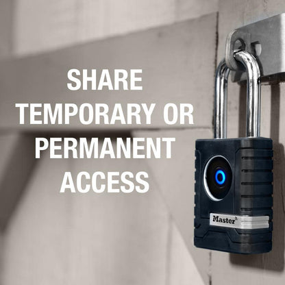 Master Lock Bluetooth Outdoor Padlock with Easy Backup Keypad Entry – 4401DLH
