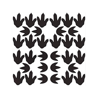 Bamsod Dinosaur Footprints Wall Stickers 32pcs Dinosaur Tracks Decor Baby Nursery Decals Removable Peel and Stick Vinyl Decals