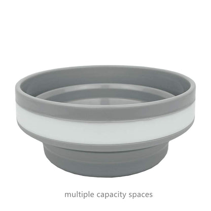 CARTINTS 950ml Collapsible Bowls-Silicone Food Storage Containers-Prep/Storage Bowls with Lids-Silicone Lunch Containers, Ideal for Travel and Camping (Blue)