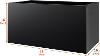 Steel Planter Box 32"x16"x16", Square Metal Planter Box Indoor&Outdoor, Steel Planter Heavy Duty for Commercial and Residential Use