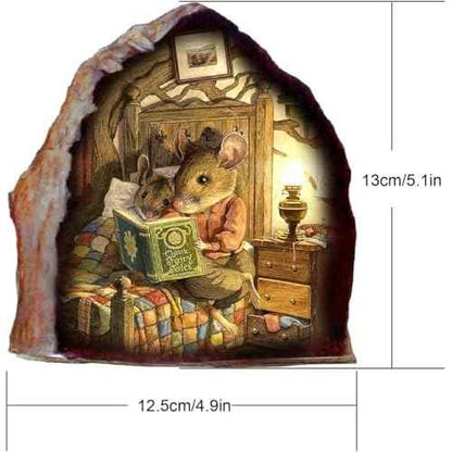 3D Mouse Hole Realistics Wall Sticker,Mouse in a Hole Wall Decal Fun Art,Water Proof Funny Wall Stickers for Bedroom Nursery Wall D?cor,Paint,Walls Treatments and Supplies Stickers,Home D?cor Accents