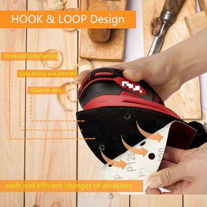 3pcs Mouse Detail Sanding Interface Pad 140mm*90mm 5 Holes Foam Interface Mouse Sander Sandpaper Backing Pad