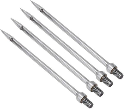 Stainless Steel Fishing Spear - 4 Pcs Single Prong Harpoon Gaff Hook | 6.5x0.5x0.5 Inch Outdoor Tackle