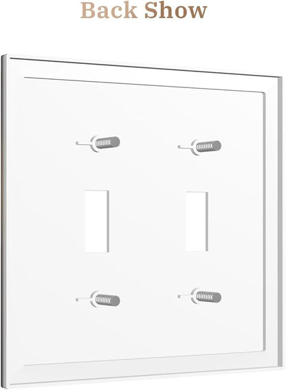 Decorative Art Light Switch Covers Wizard’s Hat & Spellbooks 2 Gang Double Toggle Wall Plate Decorative Switchcover Electrical Switchplate for Home Decor