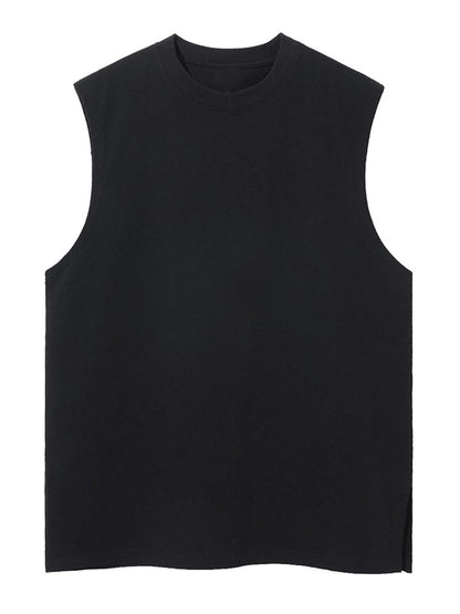 SnowElve 3 Pack Mens Workout Tank Tops Sleeveless Tee Shirts Men Muscle Shirt Gym Cotton T Shirts Running Beach Loose Fit Tee（XZG,BKBKWT,M