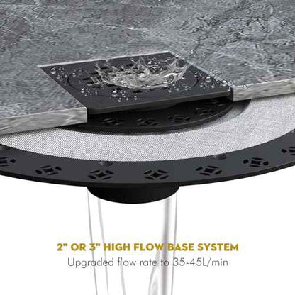 4¡± Drain Grate Kit - Compatible with Schluter Systems Kerdi Shower Drain - Shower Floor Drain Kit with Flange - SUS 304 Stainless Steel Grate & 2 Inch ABS Flange & CUPC Certification - Matte Black