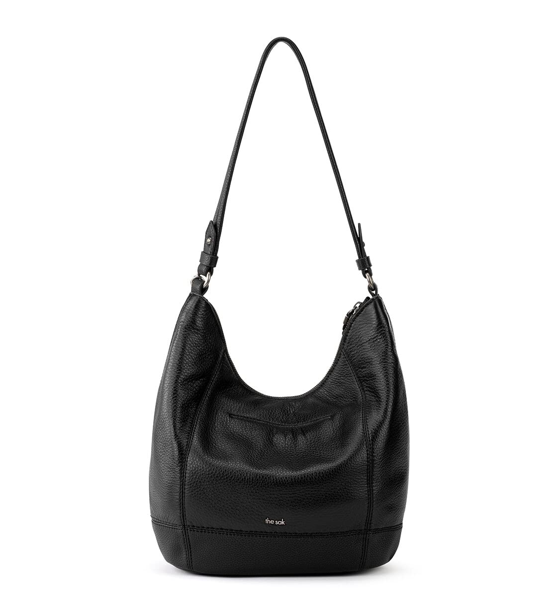 The Sak Sequoia Hobo Bag in Leather, Single Shoulder Strap, Black