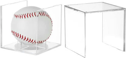4 Pack Baseball Display Case,Baseball Box ,UV Protected Acrylic Square Baseball Holder, - for Official Size Ball