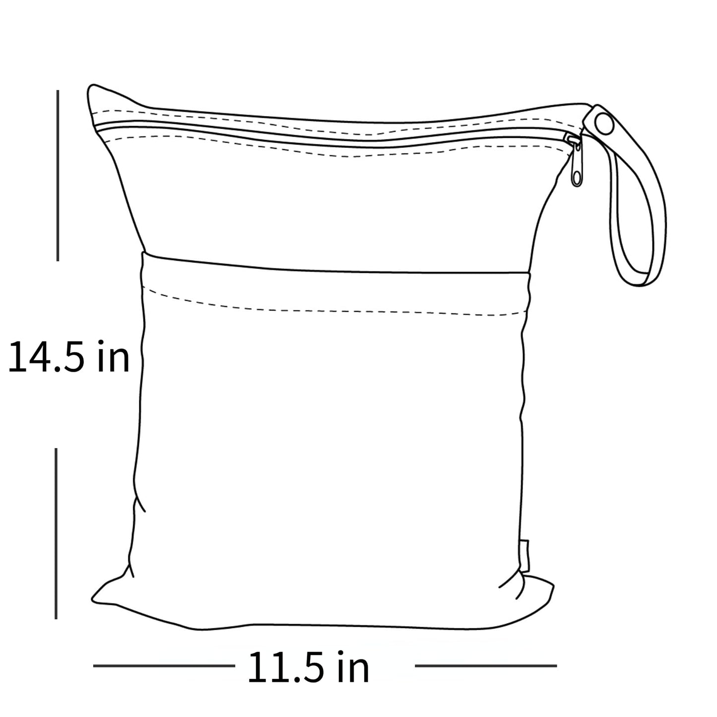 ALVA ALVABABY 2pcs Cloth Diaper Wet Dry Bags Waterproof Reusable with Two Zippered Pockets Travel Beach Pool Daycare Soiled Baby Items Yoga Gym Bag for Swimsuits or Wet Clothes L2629