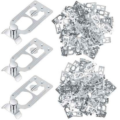 Zonon 100 Pcs Teardrop Pallet Rack Safety Clip Warehouse Storage Pallet Racking Beam Safety Clip Safety Steel Pallet Rack Clip Connector Cross Beam Locker for Shelf Garage