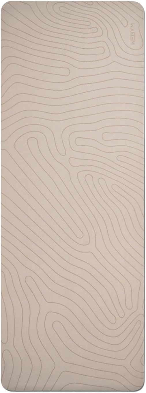 WeGym Yoga Mat, 4mm Cushioned Exercise Mat for Yoga, Pilates, Home Workouts - Anti Slip Polyurethane Suede Yoga Mat with Carrying Strap