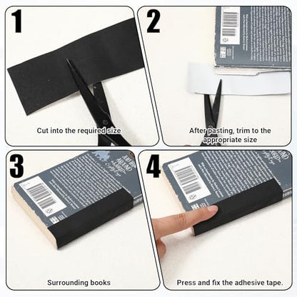 Book Repair Tape 2 Inch ¡¿ 33 Feet Book Binding Tape Cloth Bookbinding Repair Tapes Matte Self Adhesive Non Reflective Cloth Books Tapes for Repairing Old & Antique Books (Black)