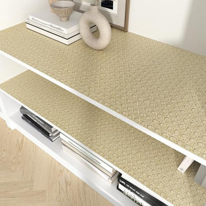 WESTICK Rattan Wallaper Peel and Stick Non-Textured Cane Contact Paper for Cabinets Self Adhesive Cane Weave Webbing Wicker Weave Vinyl Stick on Rattan Paper for Furniture Dresser Bedroom 15.8"x80"