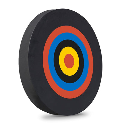 Cifupy 20'' Round Archery Target, Lightweight High-Density EVA Bow & Arrow Target, Single-Sided Printed Pattern, for Backyard Outdoor Shooting Practice with a Curved Longbow