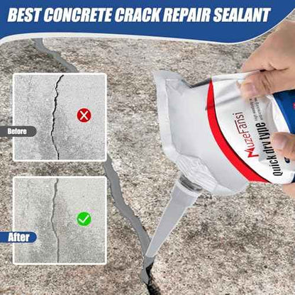 Concrete Crack Filler, Concrete Crack Repair Sealant, Weather-Resistant Crack Caulking Glue, Fast-Drying Crack Repair Adhesive for Slabs, Sidewalk, Foundation & Garage ? Indoor Outdoor Use (5 Pack)