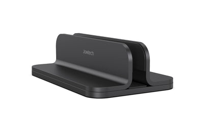 JOKItech Aluminum Laptop Vertical Stand Organizer, Sturdy Laptop Computer Holder Desktop Stand Compatible with New Retina Apple MacBook Pro/Air, Mac mini and iPad Pro - Black