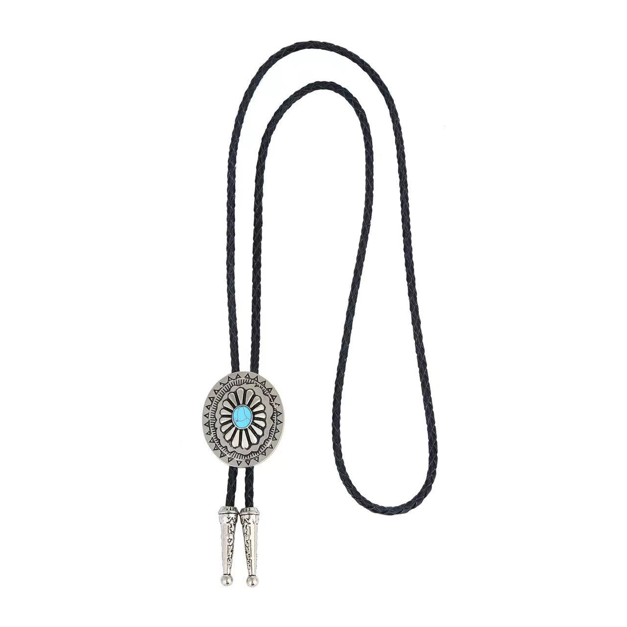 GelConnie Handmade Bolo Tie for Men Western Cowboy Leather Necktie Costume Bolo Tie Halloween Accessories for Men Women
