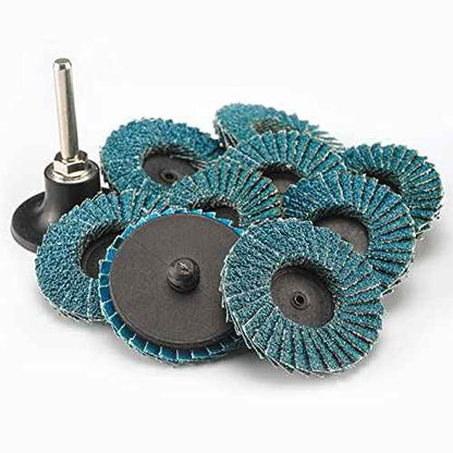 30 Pcs 2 Inch Mini Flap Disc, Assorted 40/60/80 Set, High Density Zirconia Grinding Flap Disc, with 1/4 inch Shank Holder, On Metal Grinding, for Angle Die Grinder (Pack of 30)