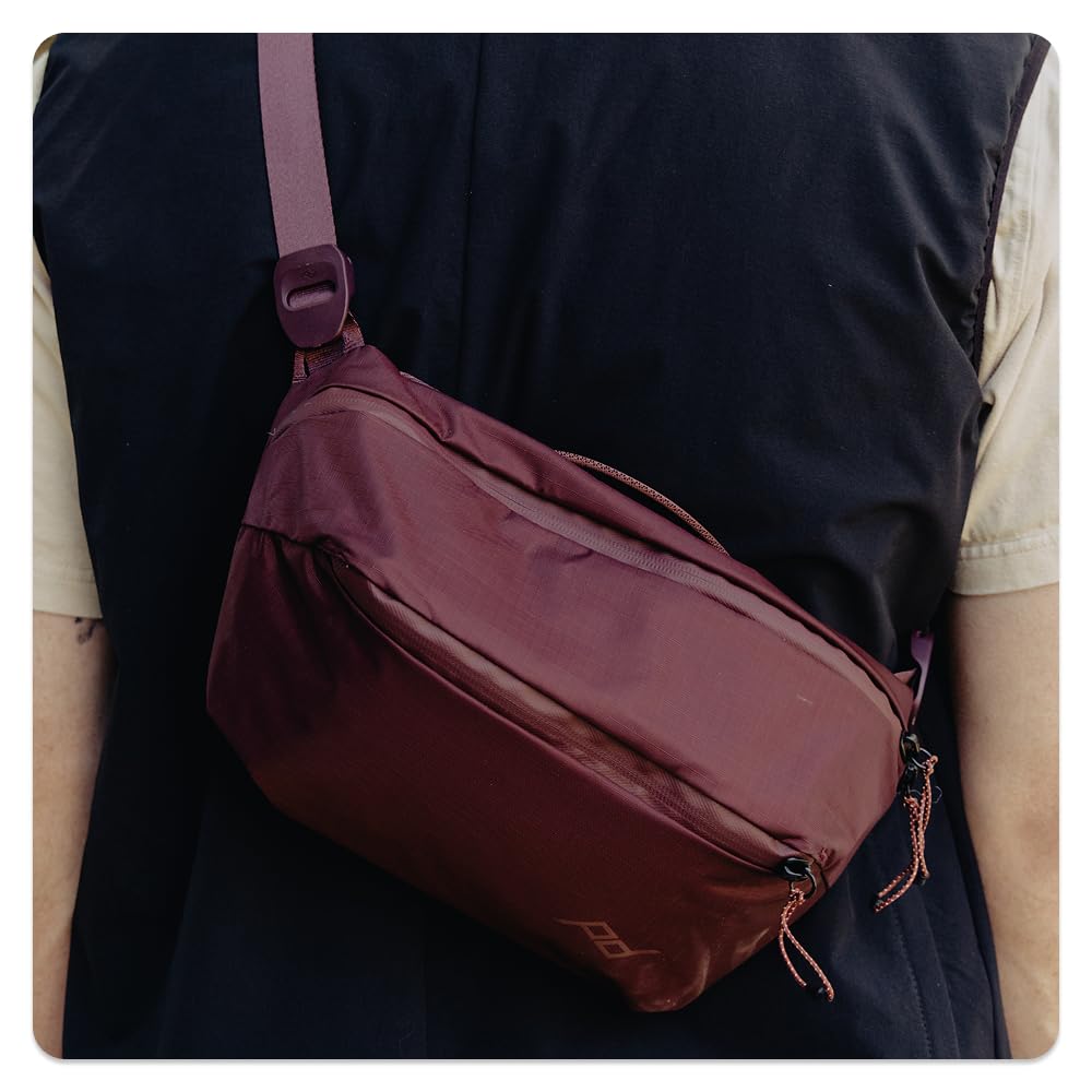 Peak Design Outdoor Sling 4L, Eclipse, Padded Adjustable Shoulder Strap for Crossbody & Waist Carry, Mesh Internal Pockets, Ideal for Carrying Cameras & Essentials, Versatile Sling Bag for Men & Women