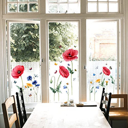 Wall Decals Vinyl Stickers, Removable Murals, Flowers Theme
