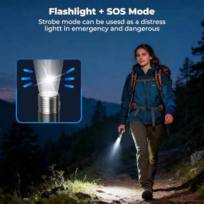 AsFrost Flashlight Mini Camping Lights,4500mAh Rechargeable LED Bright Flash Light Camp Lantern, 180¡ÆFlip Double Lamp 8-Light Mode Waterproof Flashlight for Outdoor Home Emergency, Gift for Men Women