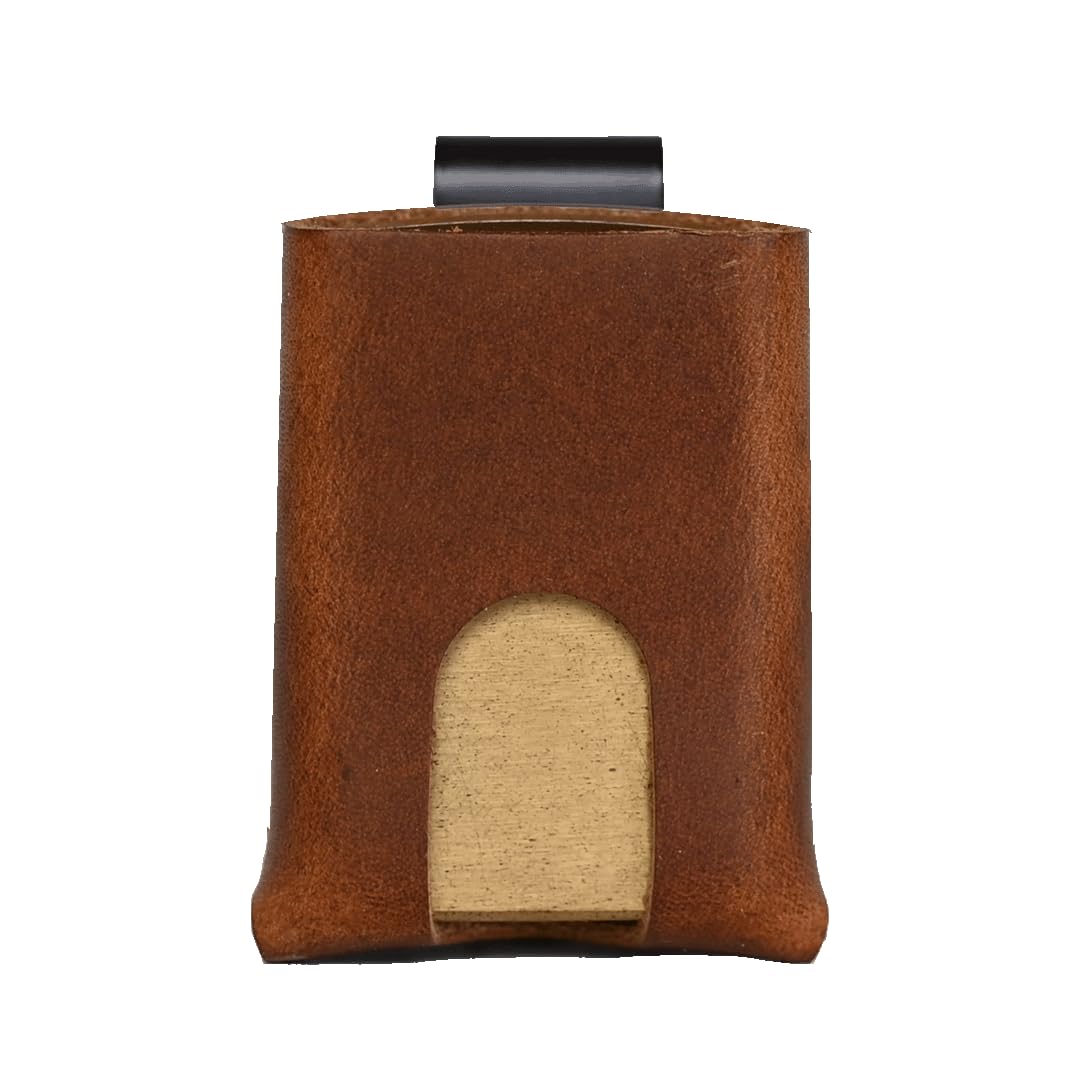 Zippo Lighter Sheath - Belt Clip Zippo Lighter Case - American Bench Craft - Made in USA (Brown)
