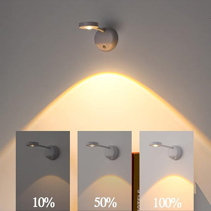 Wireless Picture Light Battery Operated Set of 2, Painting Light with Motion Sensor and Remote Control, Stepless Dimming Art Display Light for Picture Frame