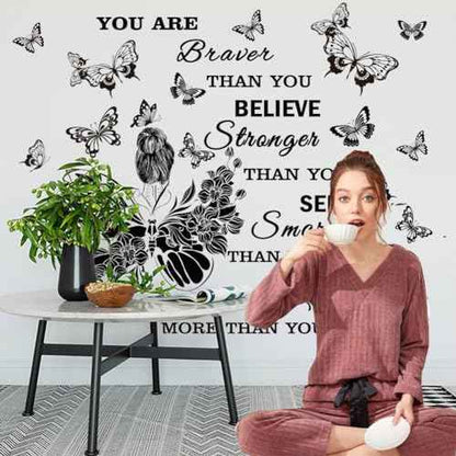 Inspirational Wall Decals You are Quote Wall Stickers Peel and Stick Wall Decor Motivational Saying Positive Wall Sticker for Girls Living Room Nursery Playroom Bedroom Daycare Decor