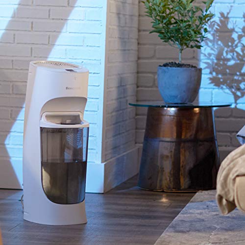 Honeywell Top Fill Tower Humidifier, Digital Humidistat, Black – Cool Mist Humidifiers for Bedroom, Home or Office with Space-Saving Tower Design
