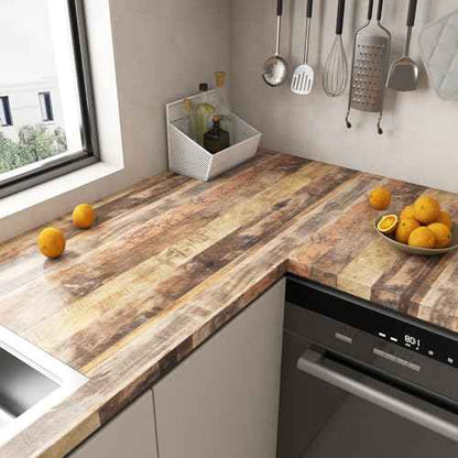 LACHEERY Rustic Shiplap Wallpaper Peel and Stick Kitchen Countertop Contact Paper Wood Grain Wallpaper for Kitchen Counter Contact Paper for Countertops Waterproof Removable Vinyl Wall Cover15.8 x80