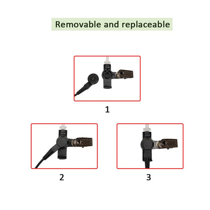 BVMAG Acoustic Tube Earpiece Headset with Mic PTT Compatible with Baofeng UV-5R 5R BF-F8HP BF-888S Kenwood TK3230 TK-3160 Puxing Quansheng Wouxun Walkie Talkie Two Way Radio 10 Pack