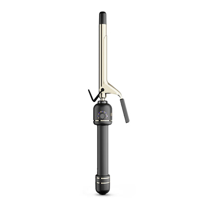 HOT TOOLS 24K Gold Professional 1 1/4" Extended Barrel Curling Iron with Clamp for Tousled Curls - 24K Gold Technology for Long-Lasting Results & Longer Barrel for Easy Styling