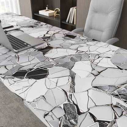 LaCheery White Gray Black Marble Contact Paper for Countertops Kitchen Counter Top Peel and Stick Waterproof Marble Wallpaper for Bathroom Countertop Vinyl Wrap Cabinets Walls Removable Roll 15.8"x80"