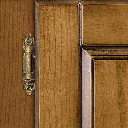 Donanim Antique Brass Inset Cabinet Door Hinges, 30 Pack (15 Pairs) 3/8"" Self Closing Brass Hinges for Cabinet Doors, Kitchen Cabinet Hardware Hinges Brass