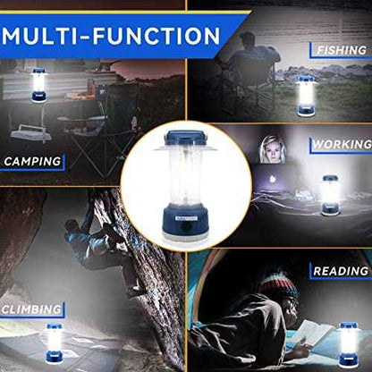 Durapower LED Camping Lantern Rechargeable, Bright 2000 Lumen, 5 Modes, 4000 mAh Power Bank, IP44 Waterproof Lantern for Hurricane, Emergency, Power Outages, Home