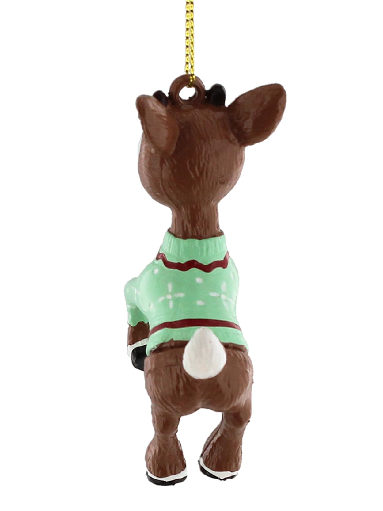 Kurt S. Adler Rudolph The Red-Nosed Reindeer in Ugly Sweater Christmas Holiday Ornament Gift Boxed (One Size, Green)