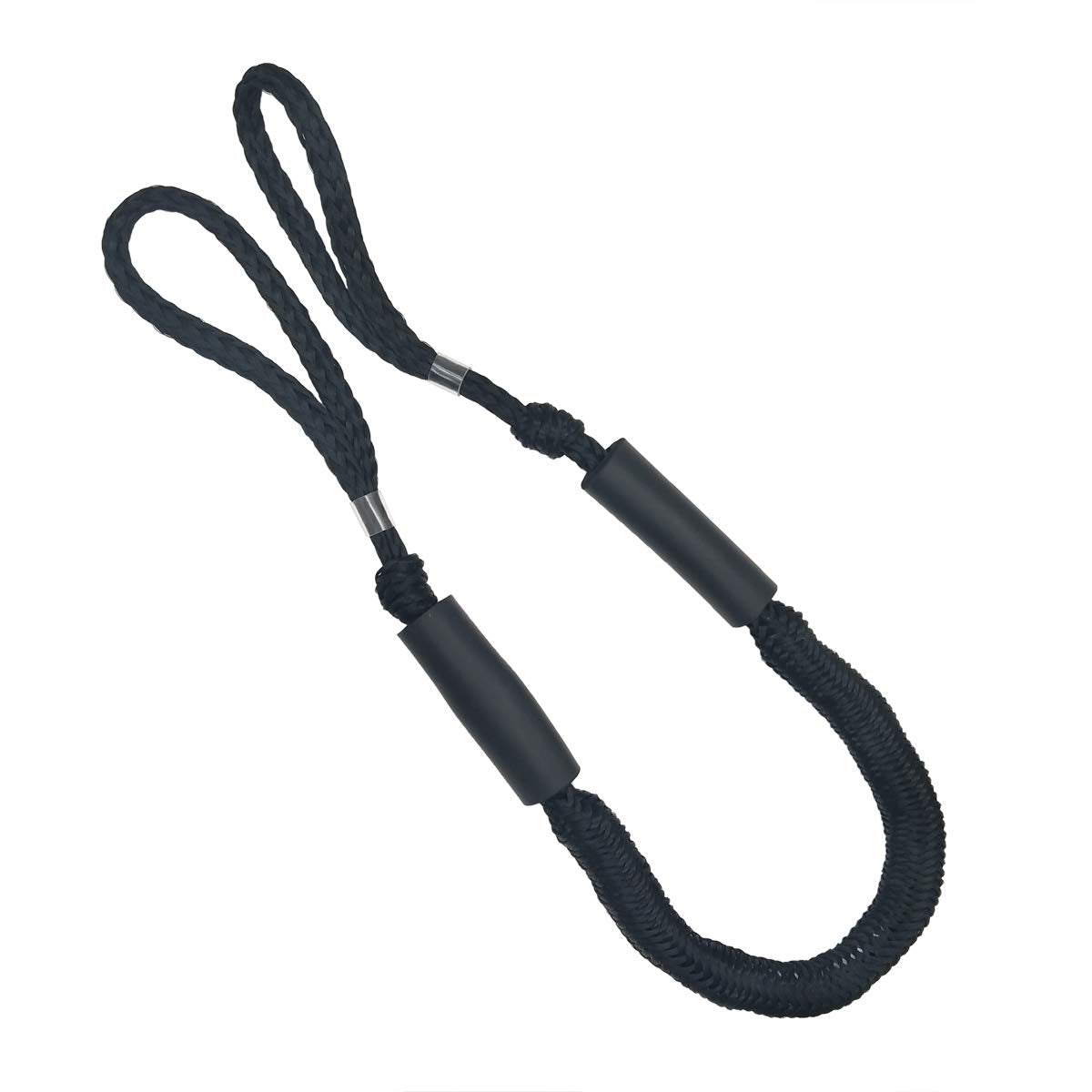 Bungee Dock Line Mooring Rope for Boat 4ft Black 4 Pack, Boat Tie Downs for Docking Bungee Cords Accessories for Boating PWC, Jet Ski, Watercraft, Pontoon, Bass, Kayak, Sea Doo, Fishing and John Boats